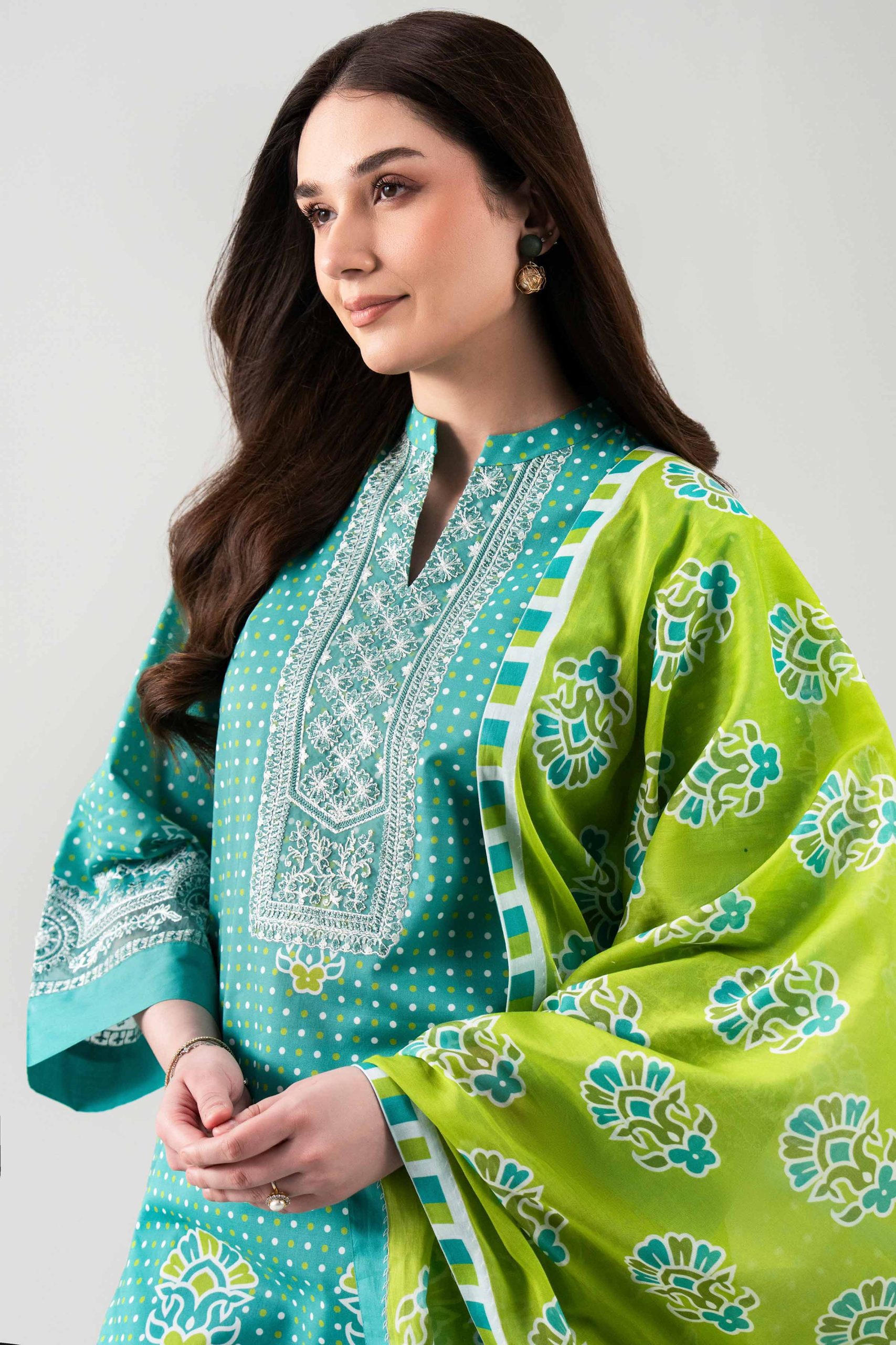 3 Piece - Digital Printed Embroidered Suit - 42601105 - Image 4