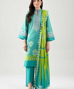 3 Piece - Digital Printed Embroidered Suit - 42601105