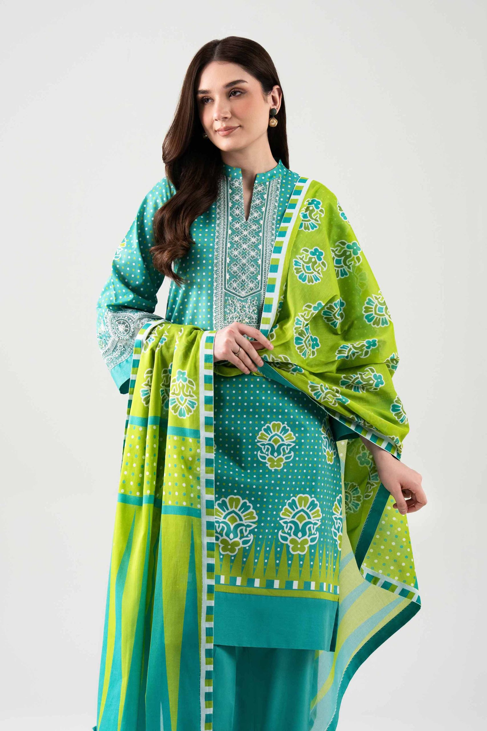 3 Piece - Digital Printed Embroidered Suit - 42601105 - Image 2