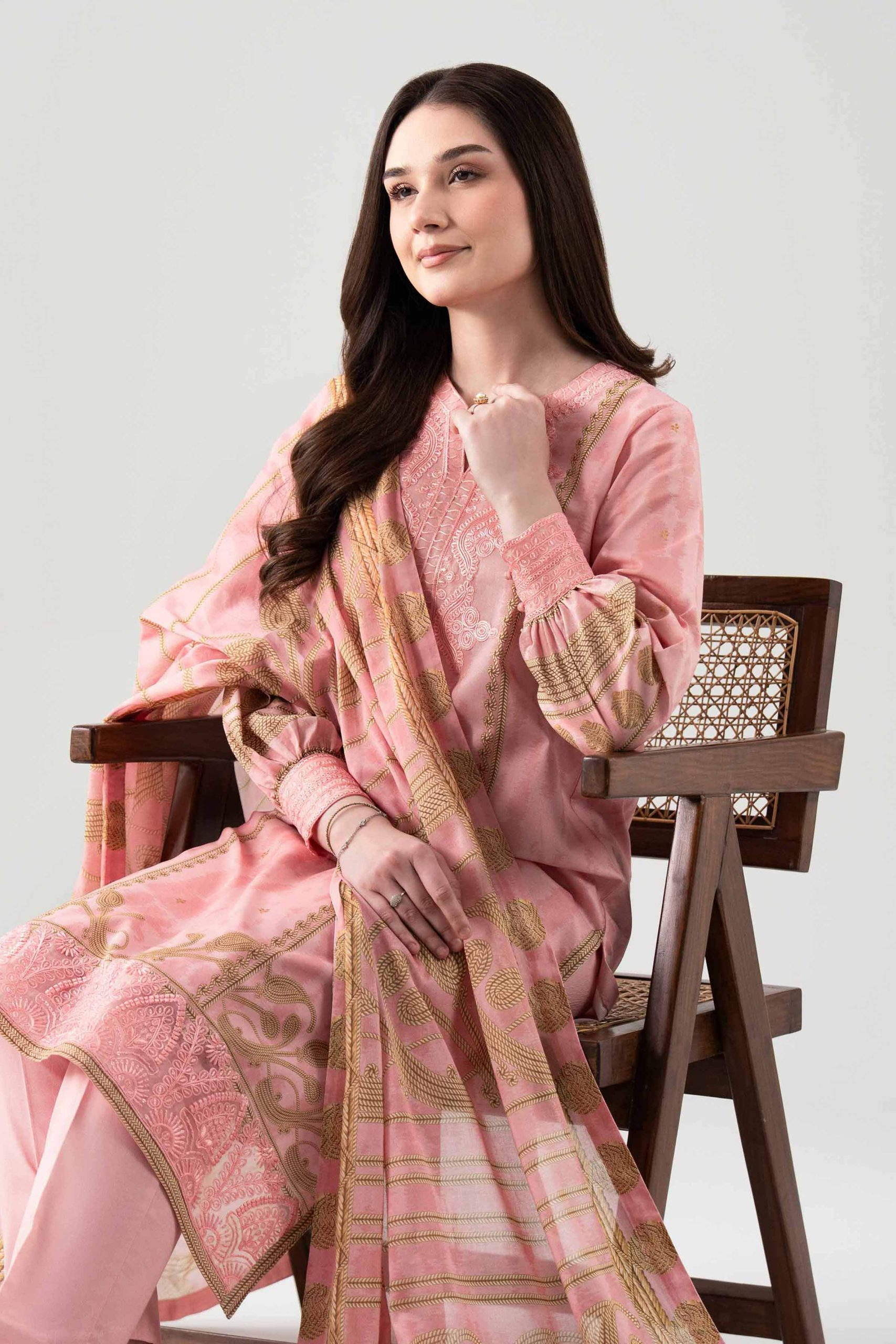 3 Piece - Digital Printed Embroidered Suit - 42601106 - Image 2