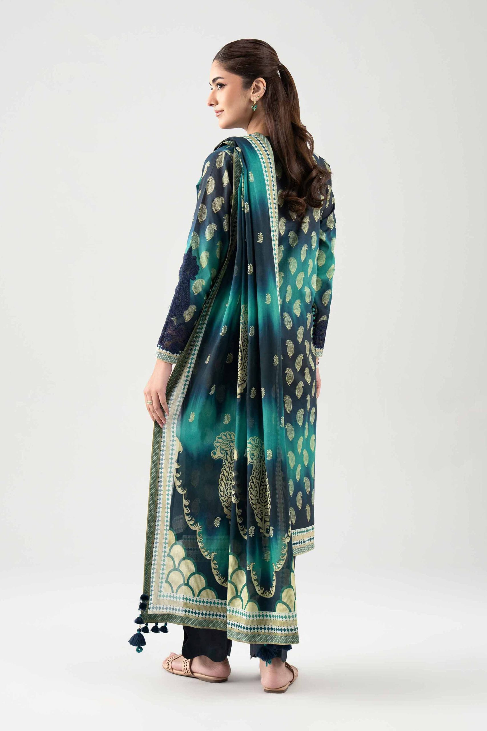 3 Piece - Digital Printed Embroidered Suit - 42601108 - Image 3