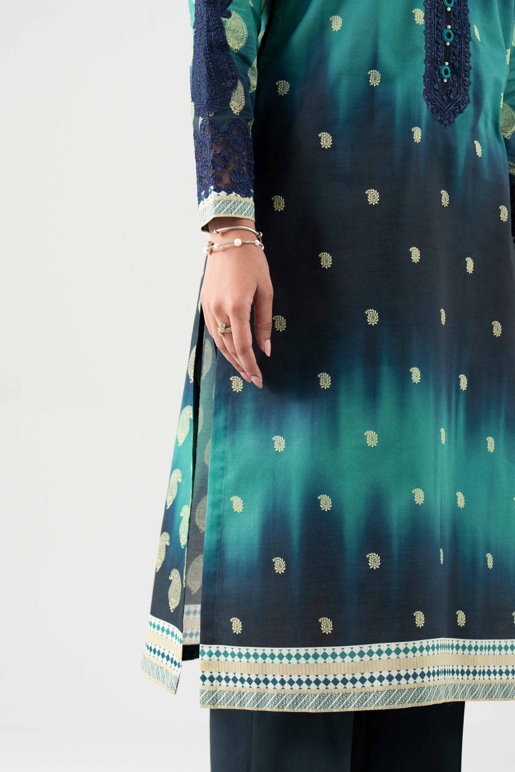 3 Piece - Digital Printed Embroidered Suit - 42601108 - Image 4