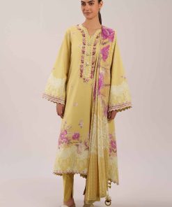 3 Piece - Digital Printed Embroidered Suit - 42601109