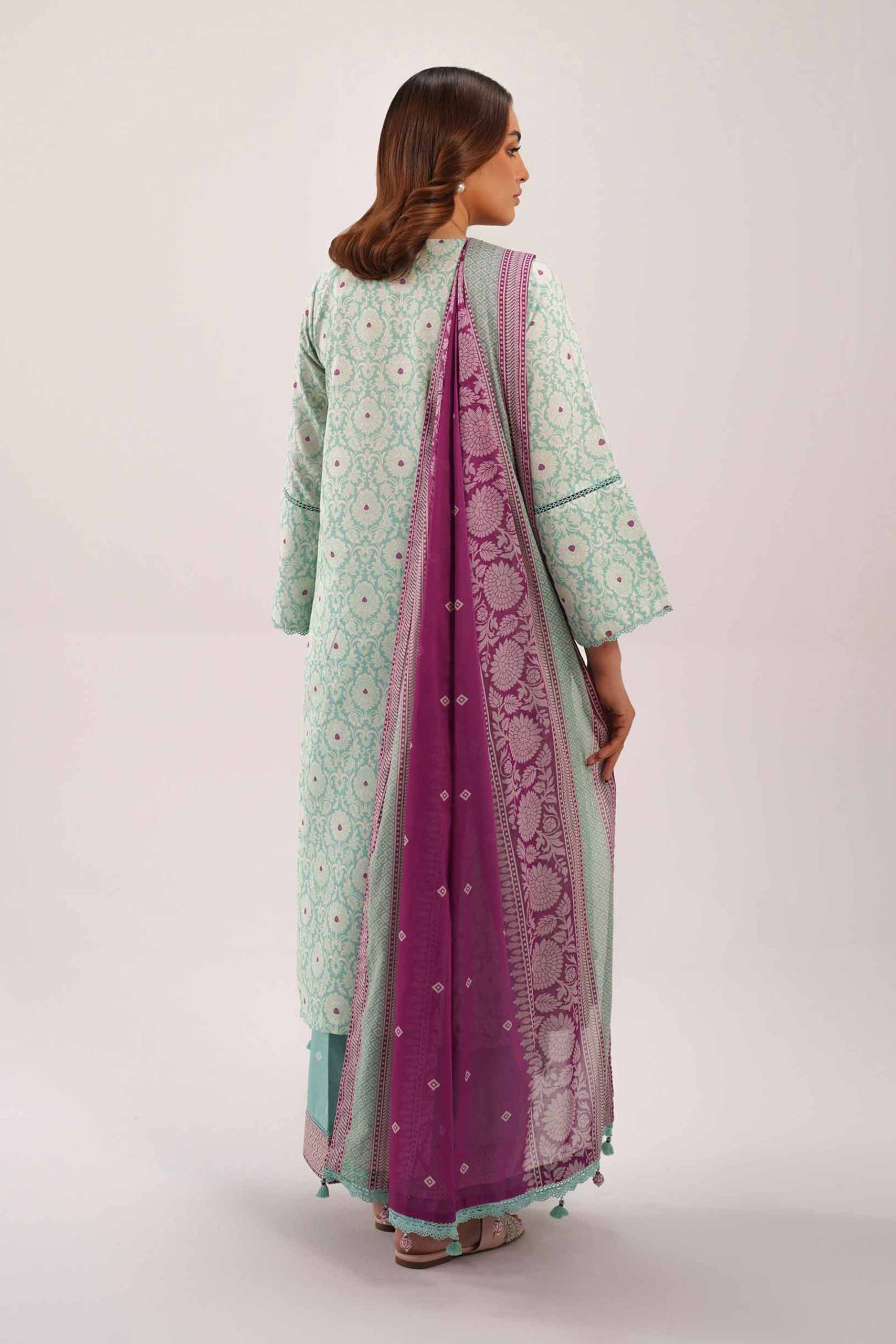 3 Piece - Printed Embroidered Suit - 42601162 - Image 3