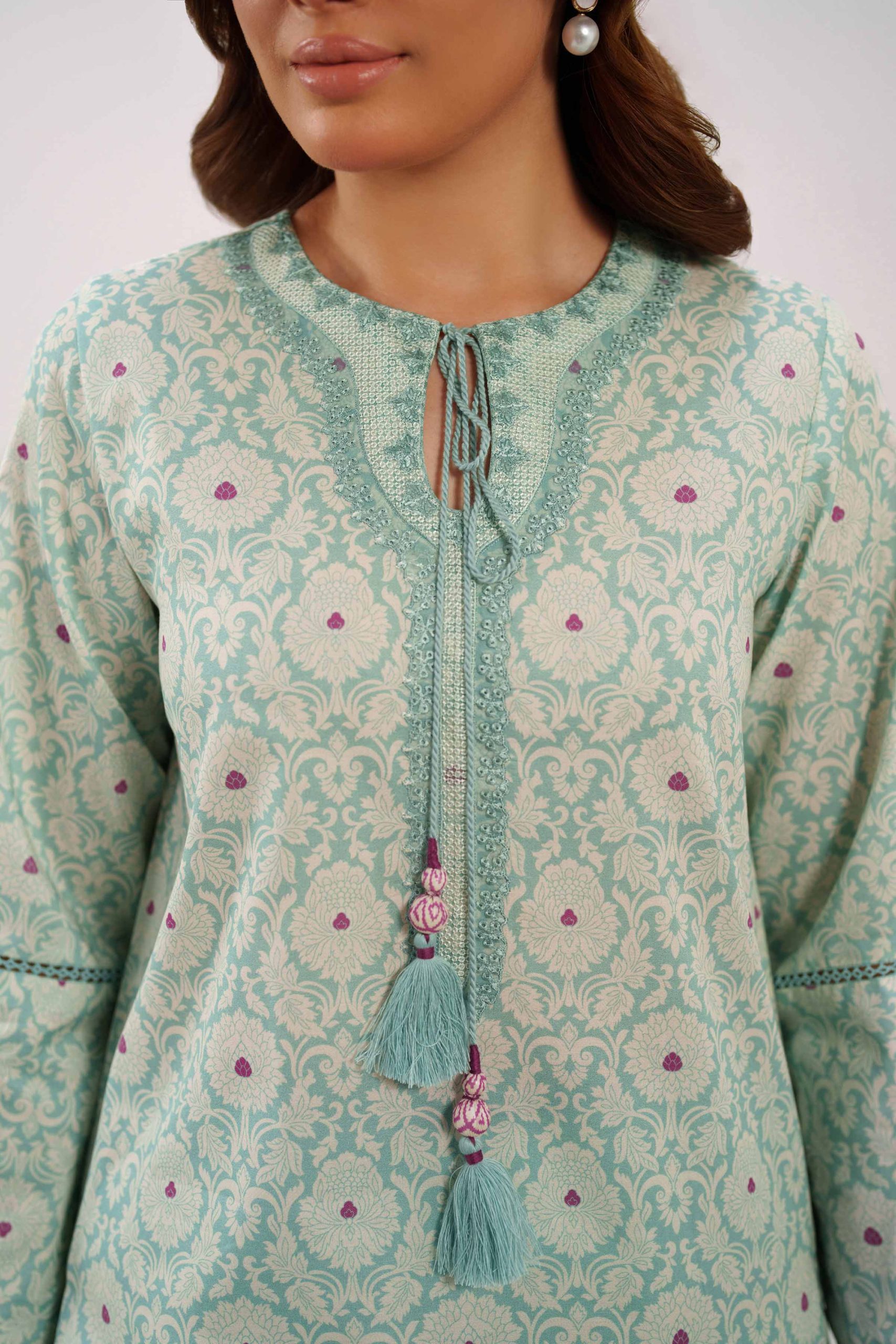 3 Piece - Printed Embroidered Suit - 42601162 - Image 4