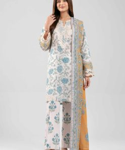 3 Piece - Printed Embroidered Suit - 42601166