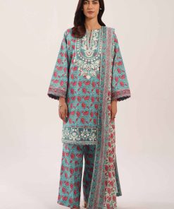 3 Piece - Printed Embroidered Suit - 42601168