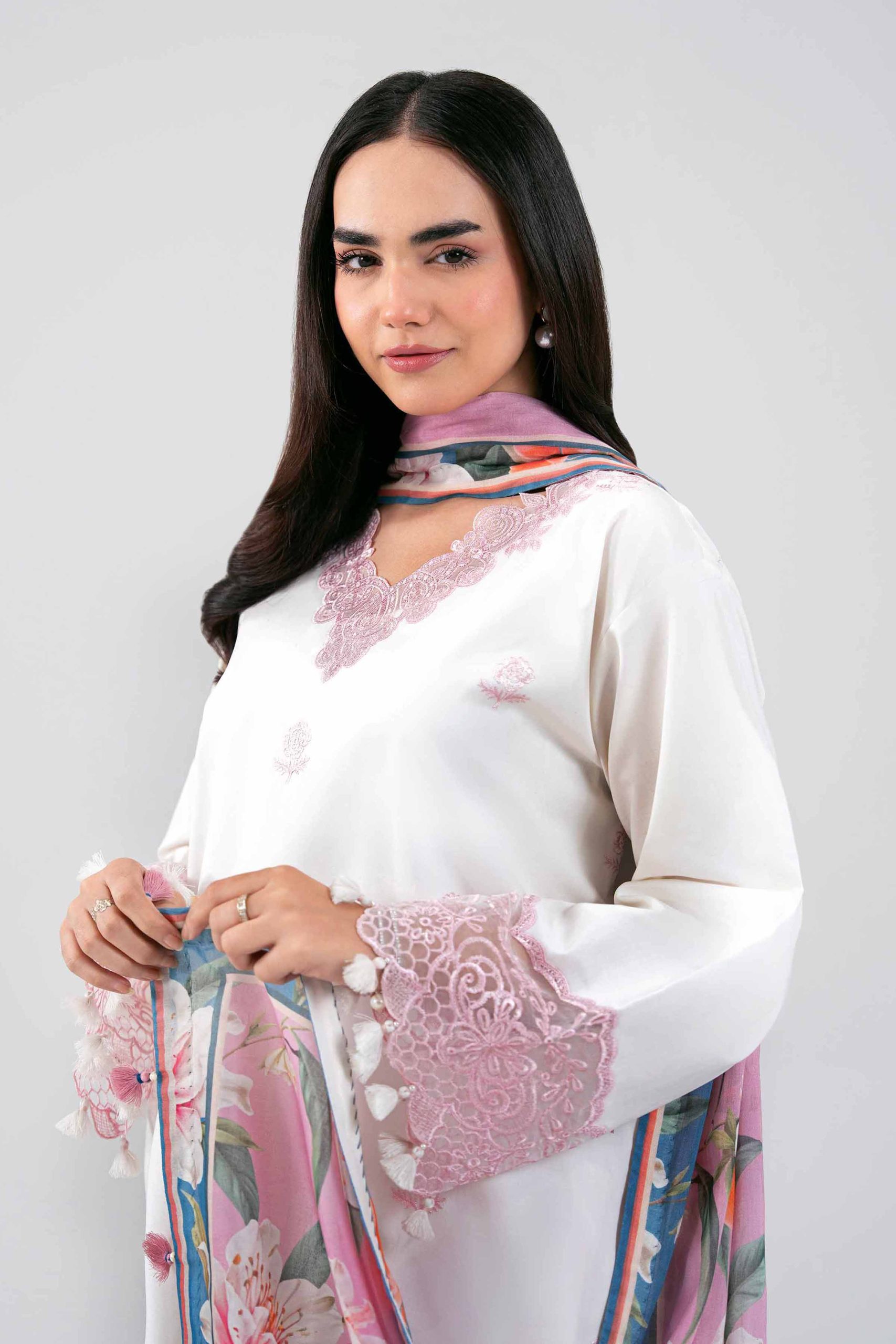 3 Piece - Digital Printed Embroidered Suit - 42601195 - Image 2