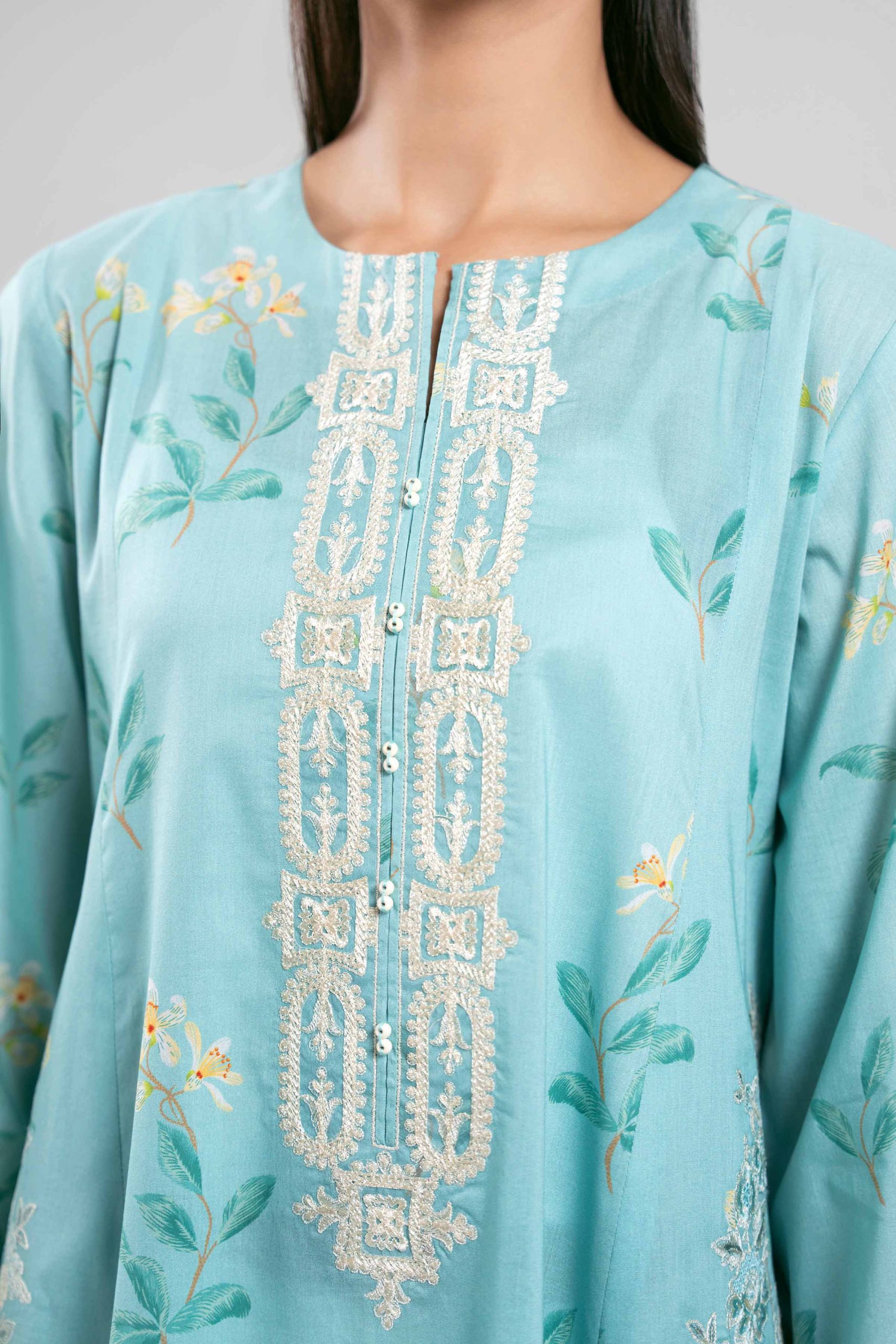 3 Piece - Digital Printed Embroidered Suit - 42601201 - Image 4