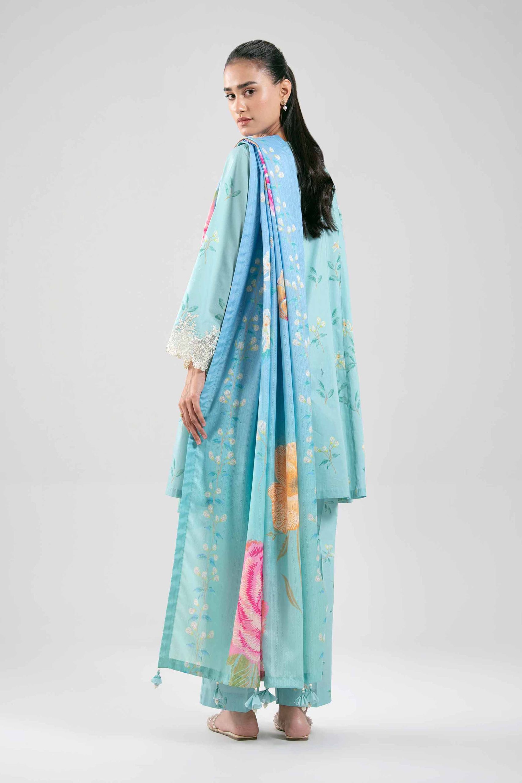 3 Piece - Digital Printed Embroidered Suit - 42601201 - Image 3