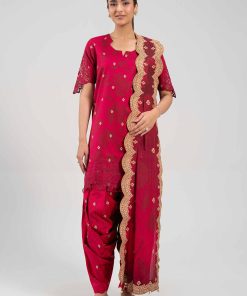 3 Piece - Digital Printed Embroidered Suit - 42601202