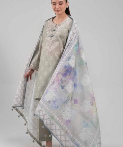 3 Piece - Digital Printed Embroidered Suit - 42601204