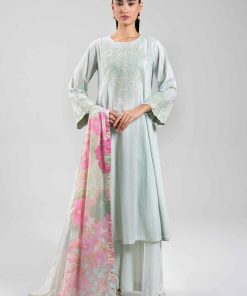 3 Piece - Digital Printed Embroidered Suit - 42601208