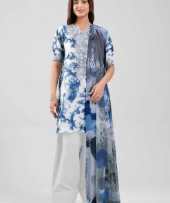 3 Piece - Digital Printed Embroidered Suit - 42601213