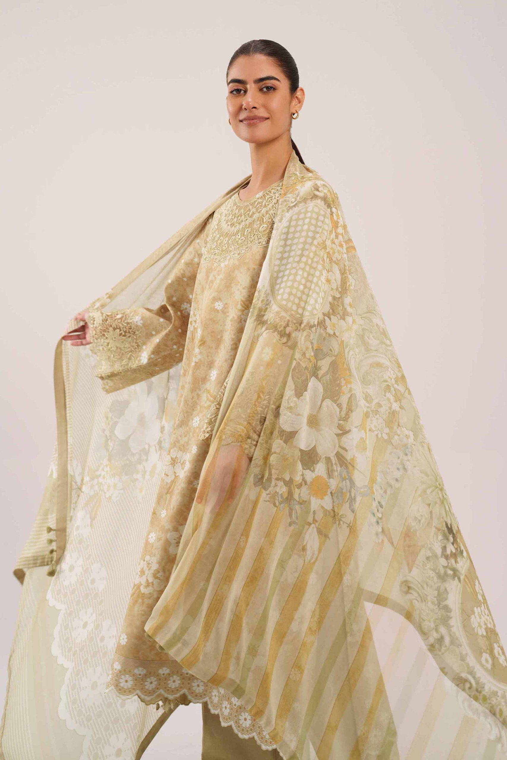3 Piece - Digital Printed Embroidered Suit - 42601215 - Image 5