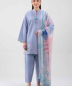 3 Piece - Digital Printed Embroidered Suit - 42601222