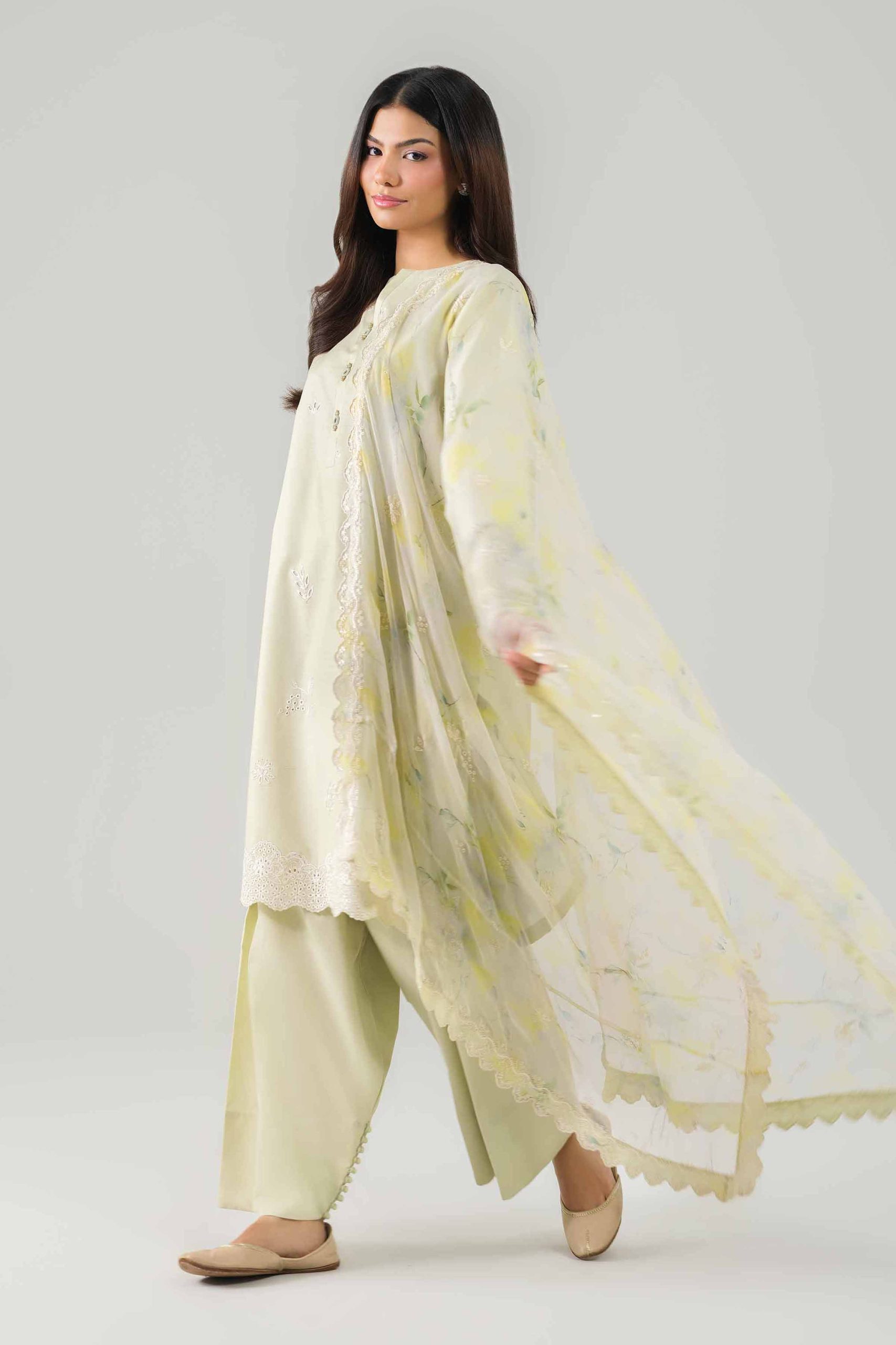 3 Piece - Digital Printed Embroidered Suit - 42601231 - Image 4