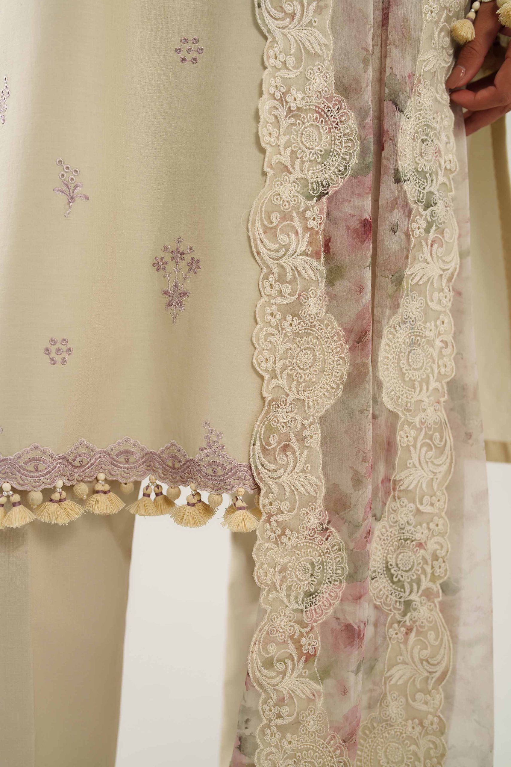 3 Piece - Digital Printed Embroidered Suit - 42601234 - Image 5