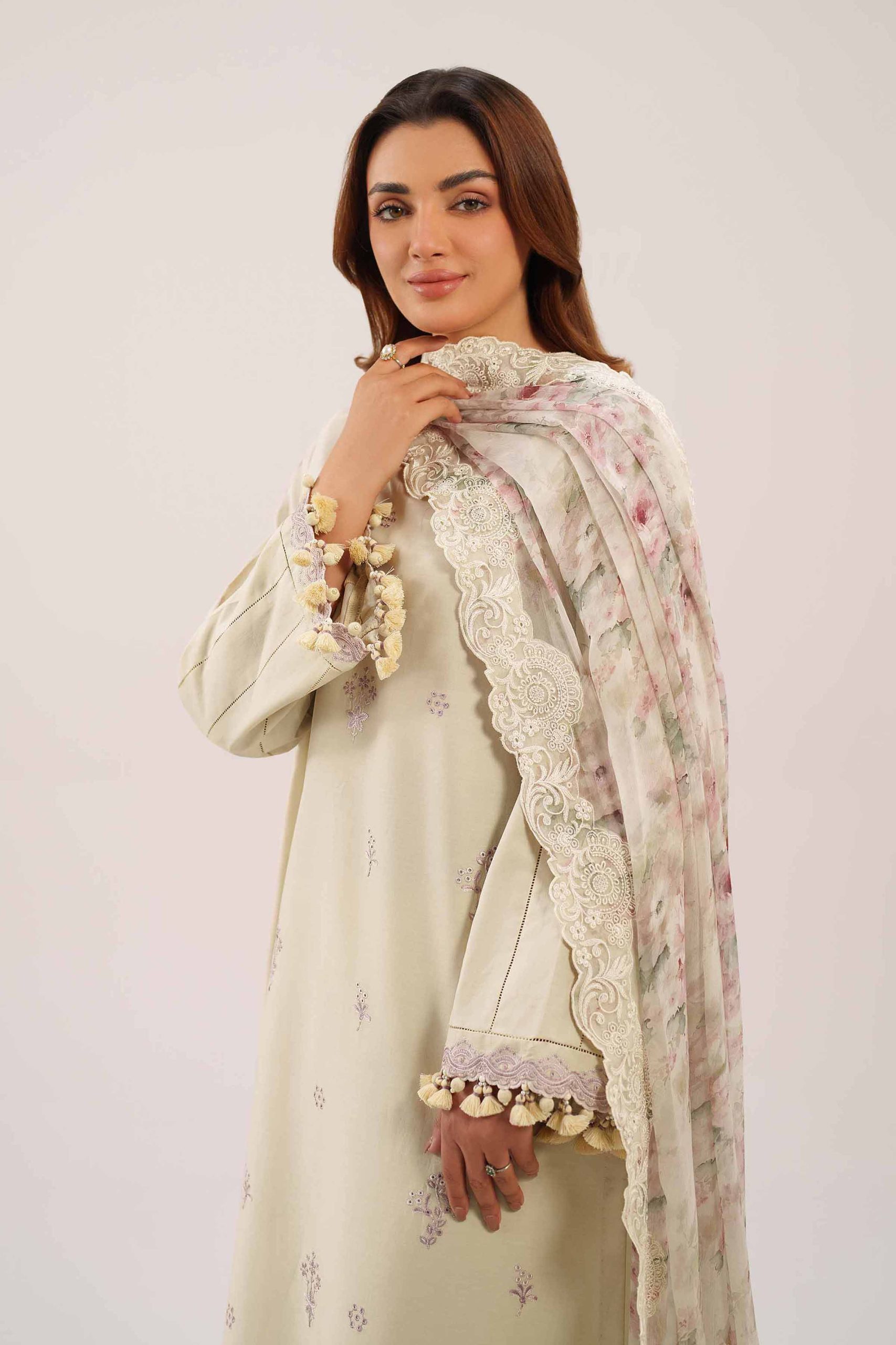 3 Piece - Digital Printed Embroidered Suit - 42601234 - Image 2