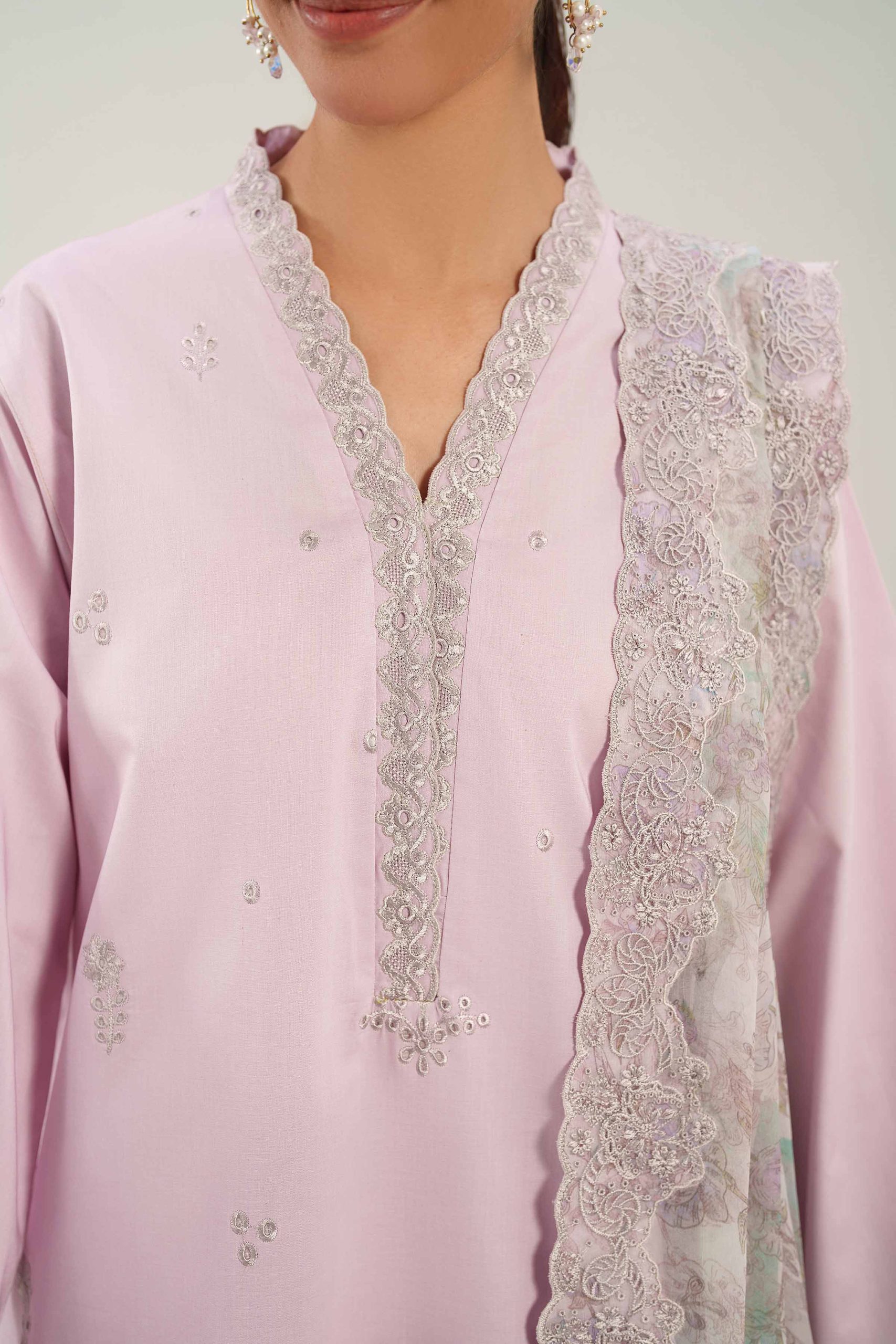 3 Piece - Digital Printed Embroidered Suit - 42601235 - Image 4
