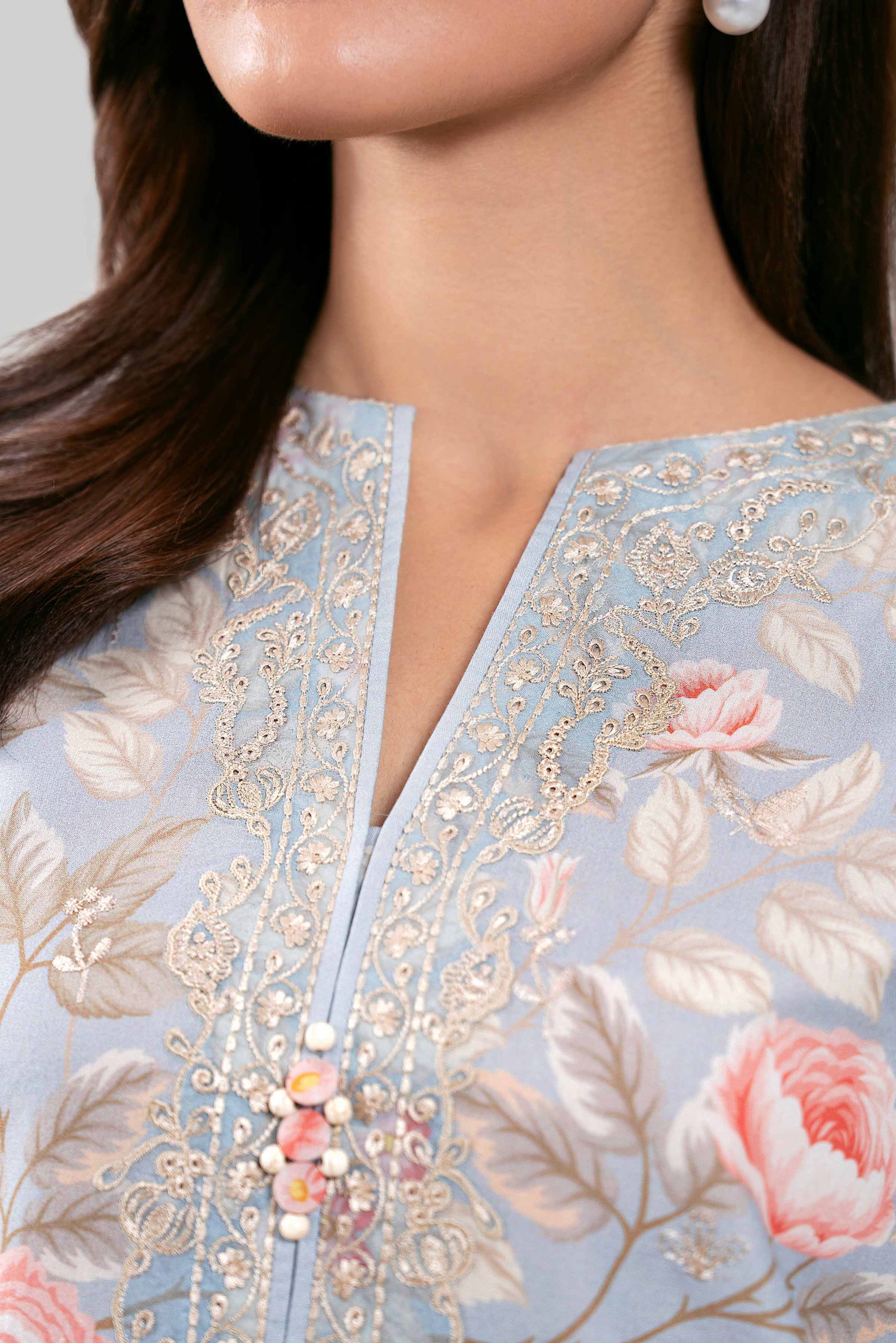 3 Piece - Digital Printed Embroidered Suit - 42601236 - Image 4