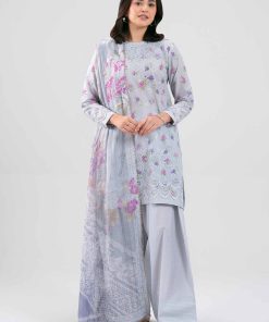 3 Piece - Digital Printed Embroidered Suit - 42601240