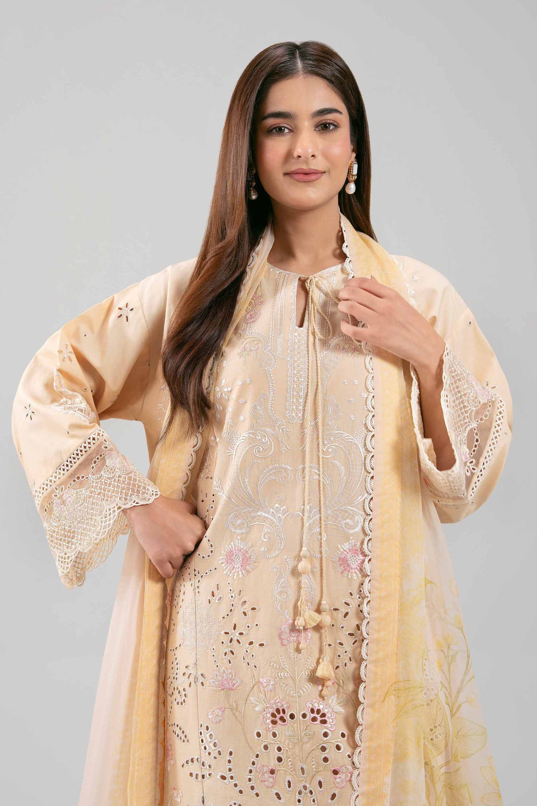 3 Piece - Digital Printed Embroidered Suit - 42601283 - Image 4