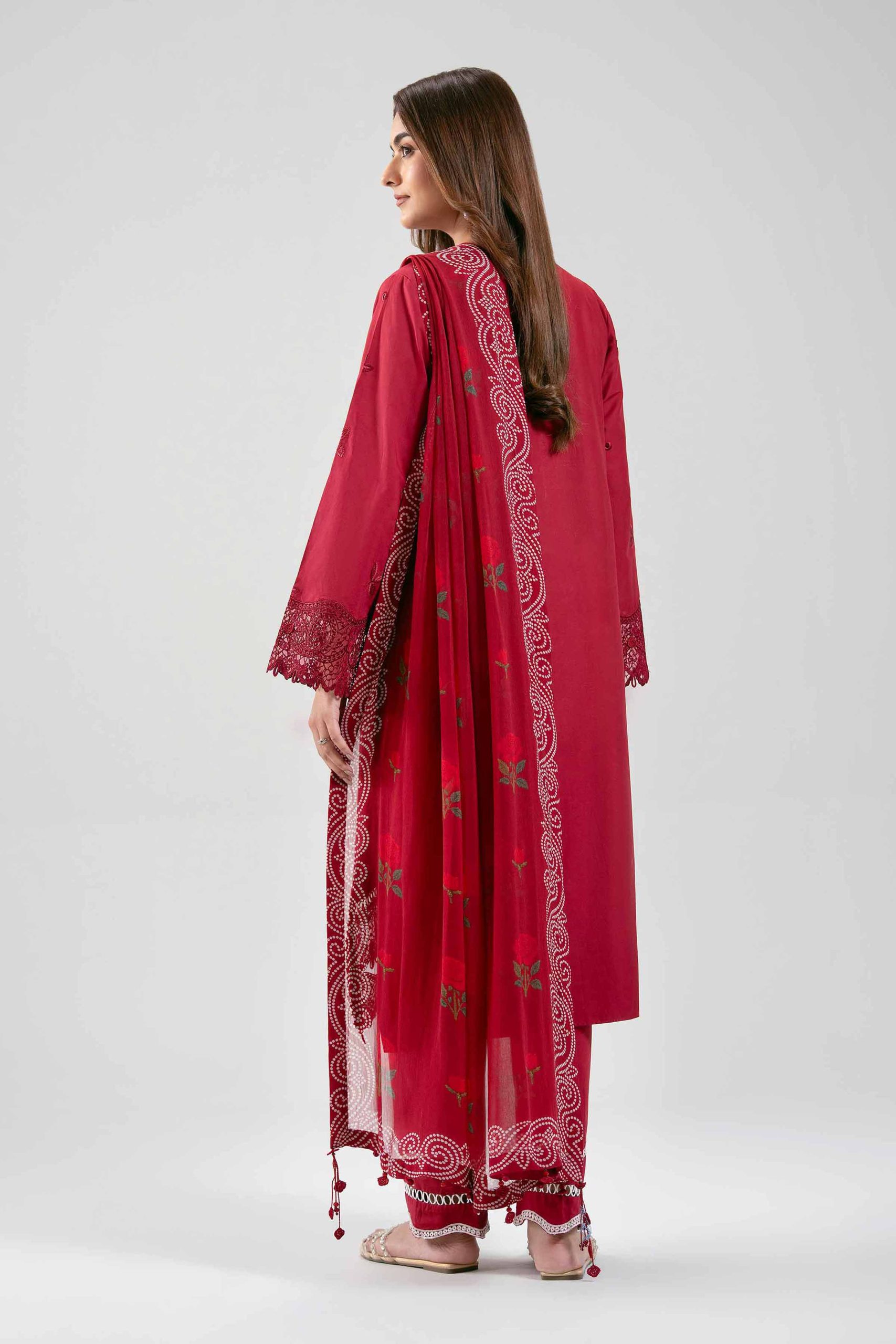 3 Piece - Digital Printed Embroidered Suit - 42601285 - Image 3