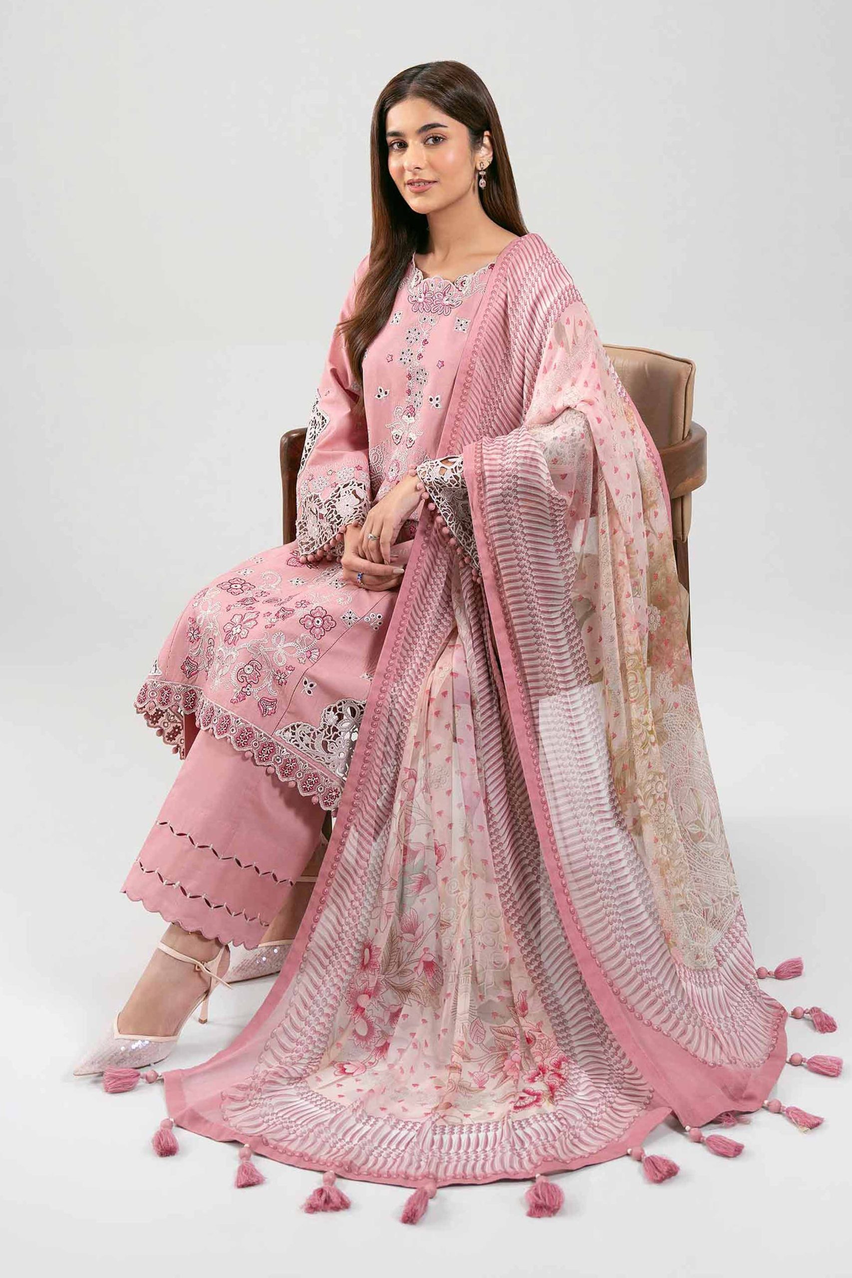 3 Piece - Digital Printed Embroidered Suit - 42601288 - Image 2