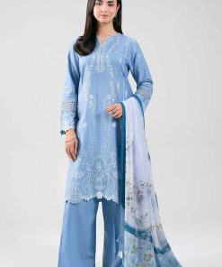 3 Piece - Digital Printed Embroidered Suit - 42601290