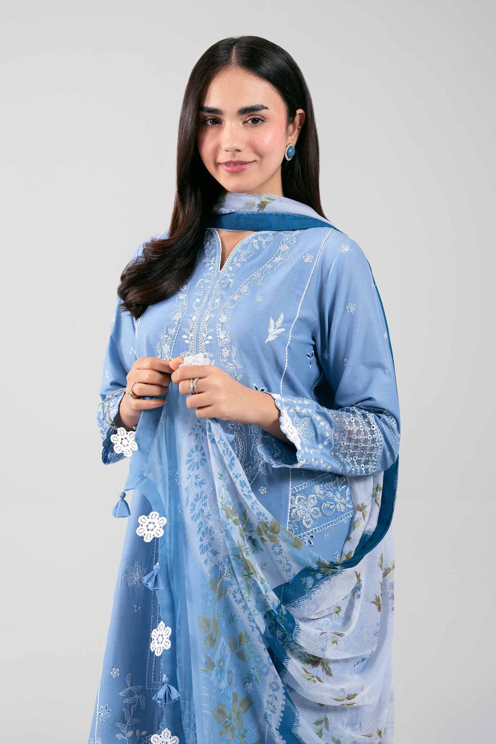 3 Piece - Digital Printed Embroidered Suit - 42601290 - Image 2