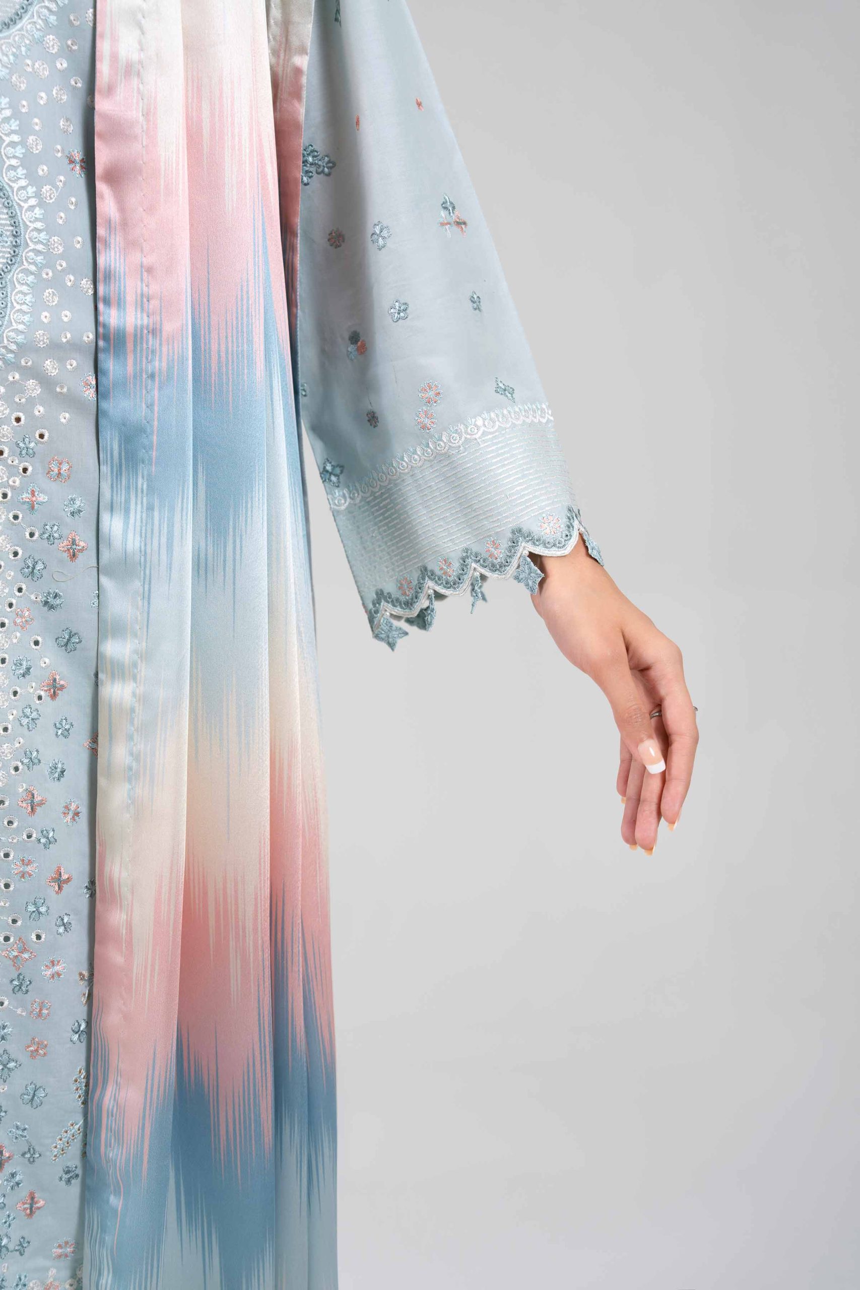 3 Piece - Digital Printed Embroidered Suit - 42601309 - Image 5