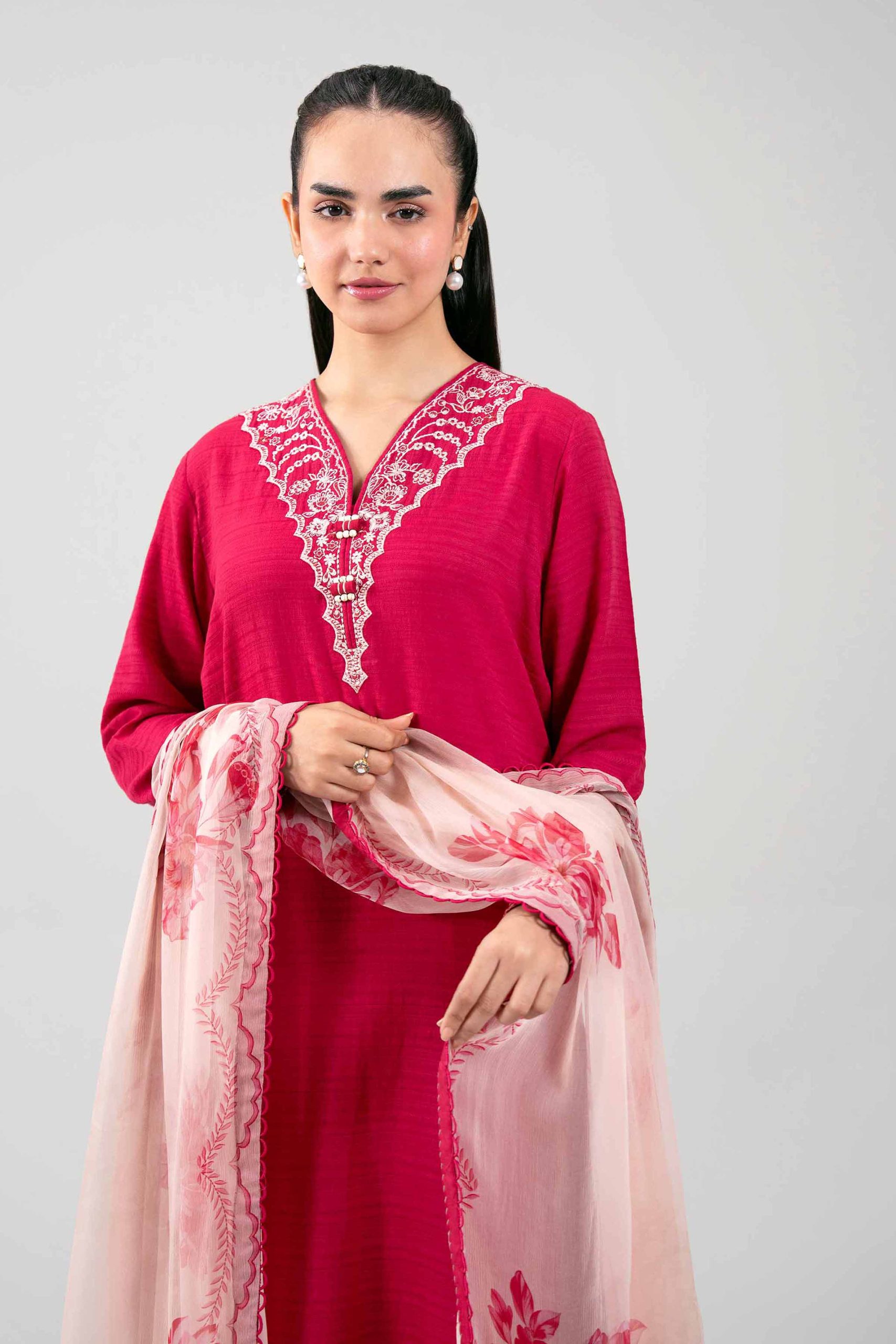 3 Piece - Digital Printed Embroidered Suit - 42601312 - Image 2