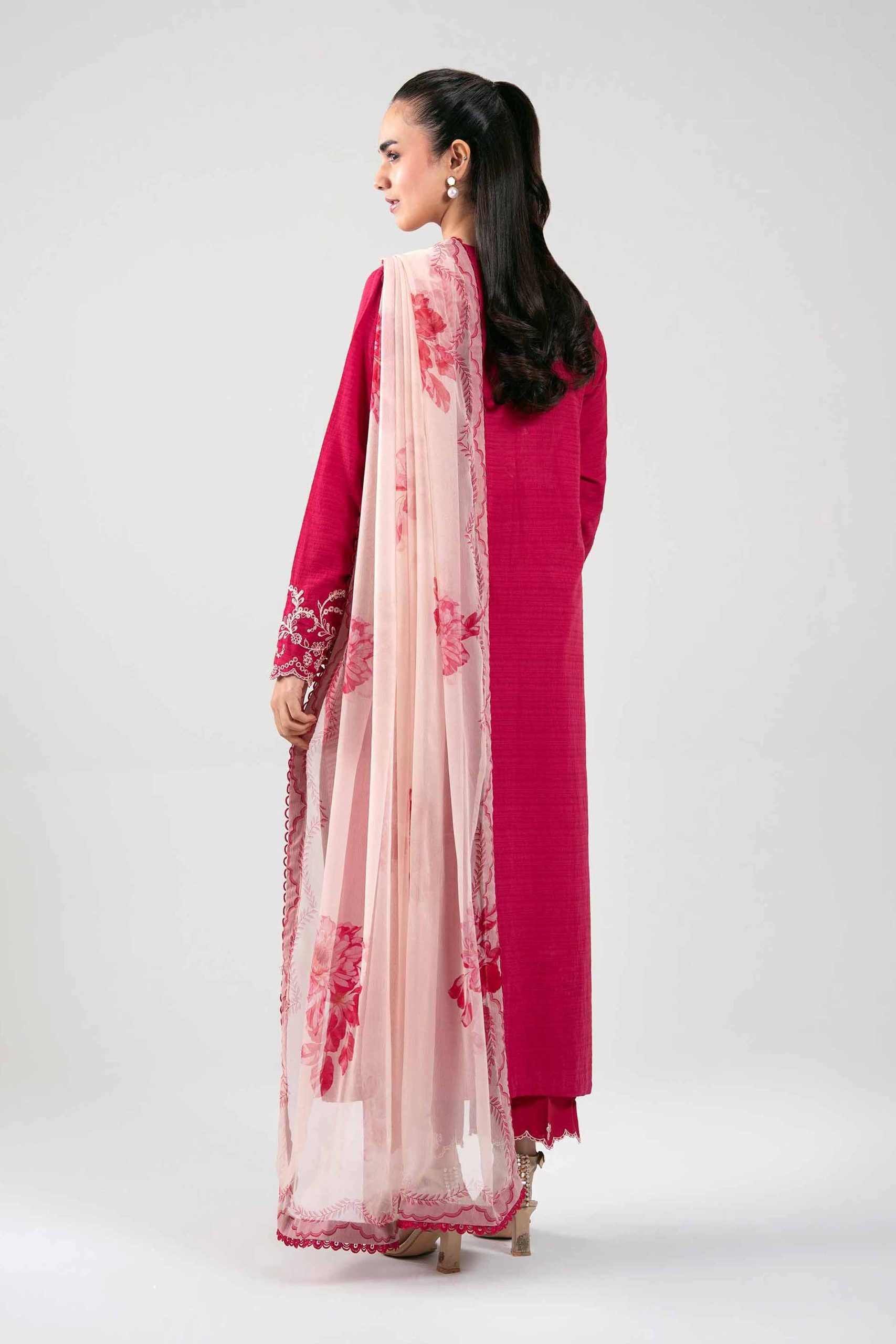 3 Piece - Digital Printed Embroidered Suit - 42601312 - Image 3