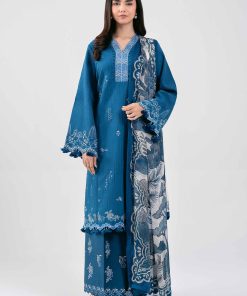 3 Piece - Digital Printed Embroidered Suit - 42601314