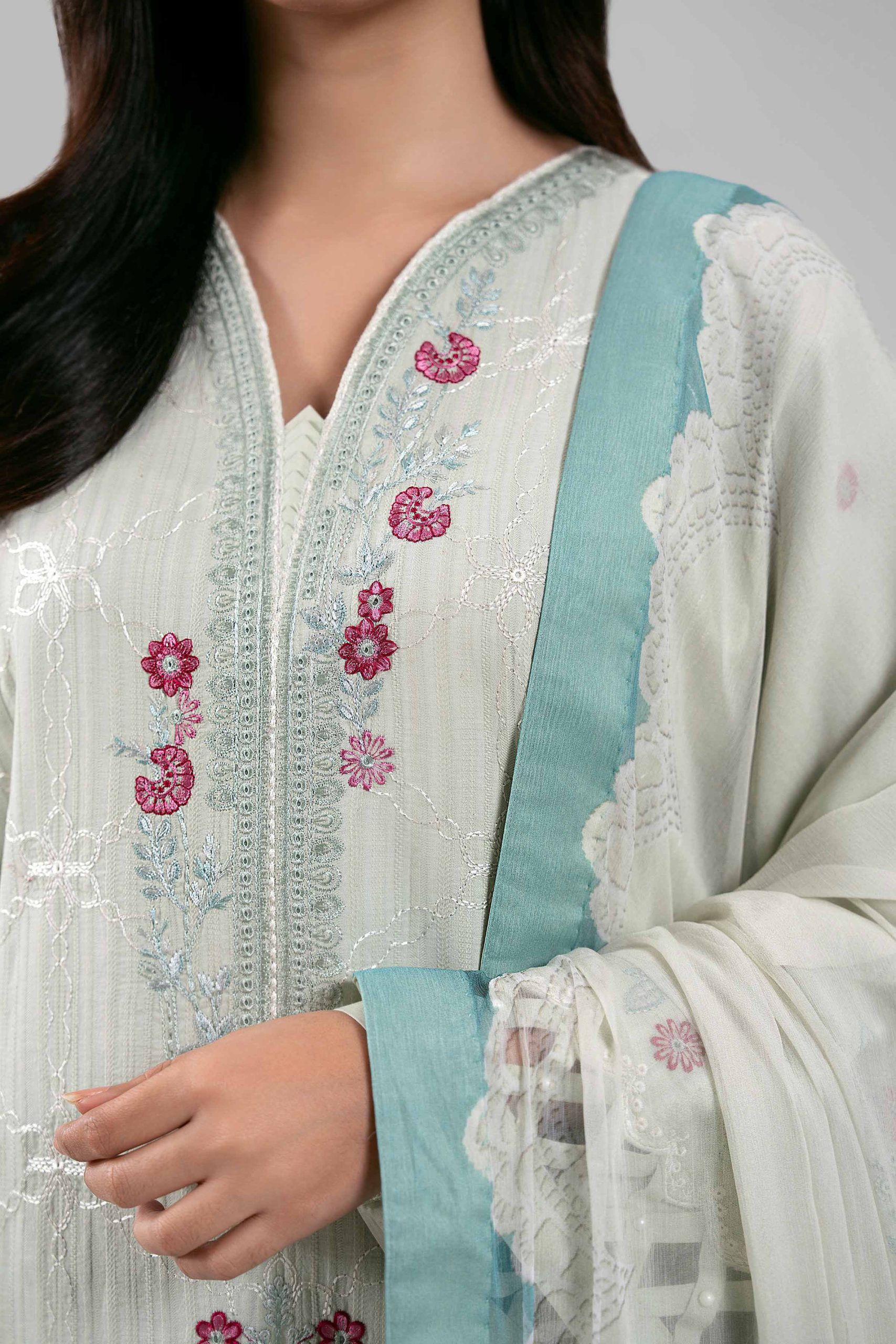 3 Piece - Digital Printed Embroidered Suit - 42601315 - Image 5