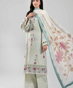 3 Piece - Digital Printed Embroidered Suit - 42601315