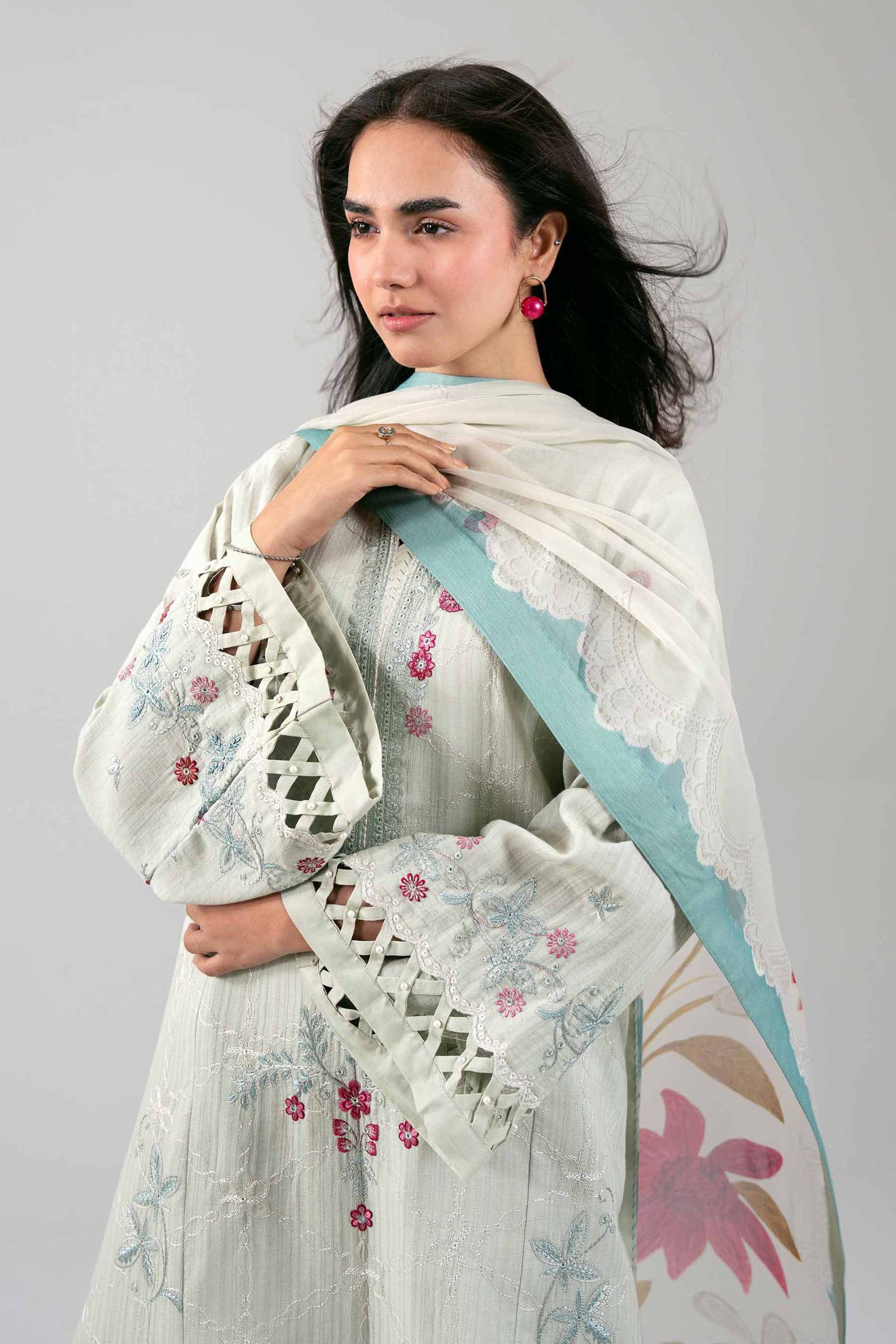 3 Piece - Digital Printed Embroidered Suit - 42601315 - Image 2