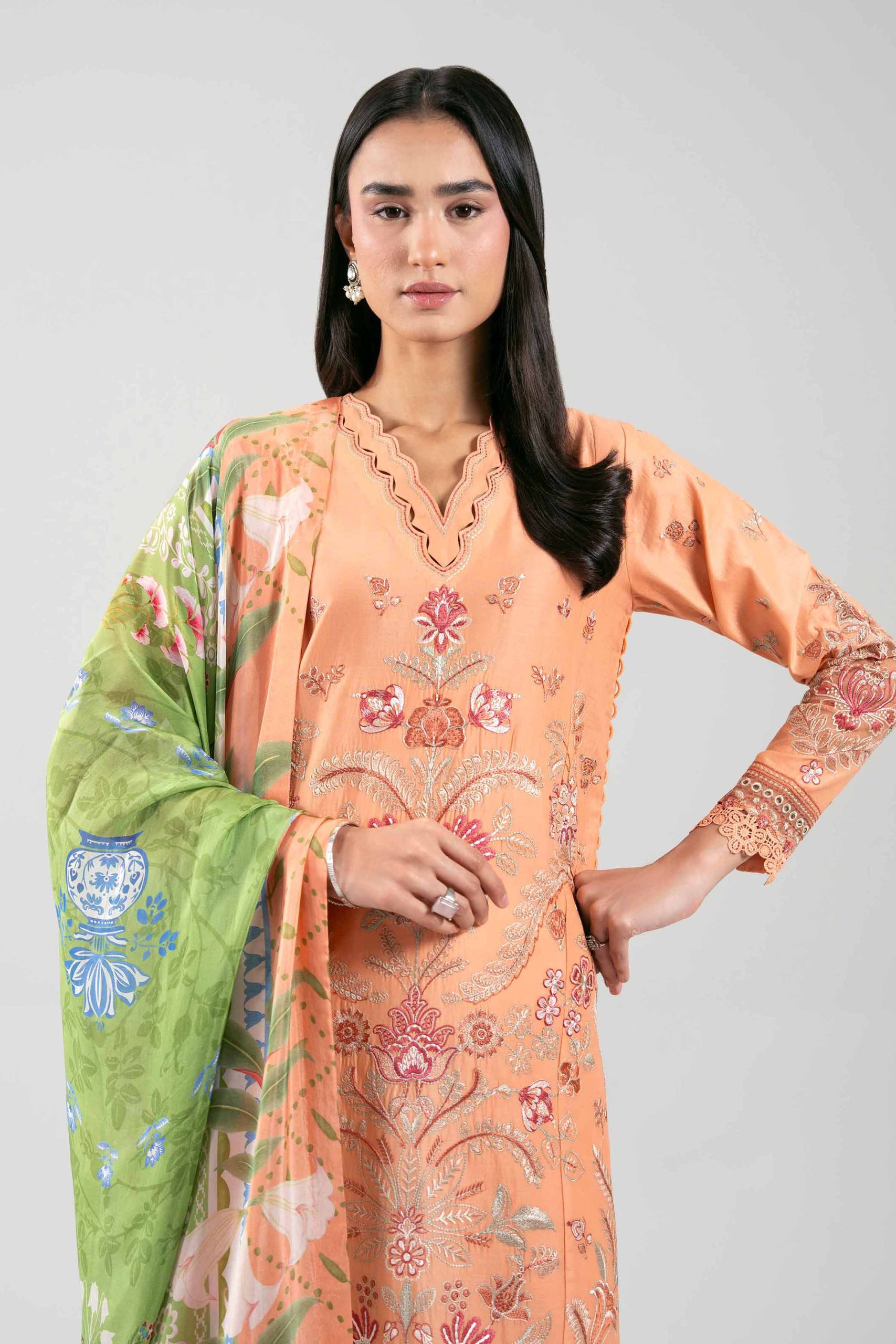 3 Piece - Digital Printed Embroidered Suit - 42601318 - Image 5