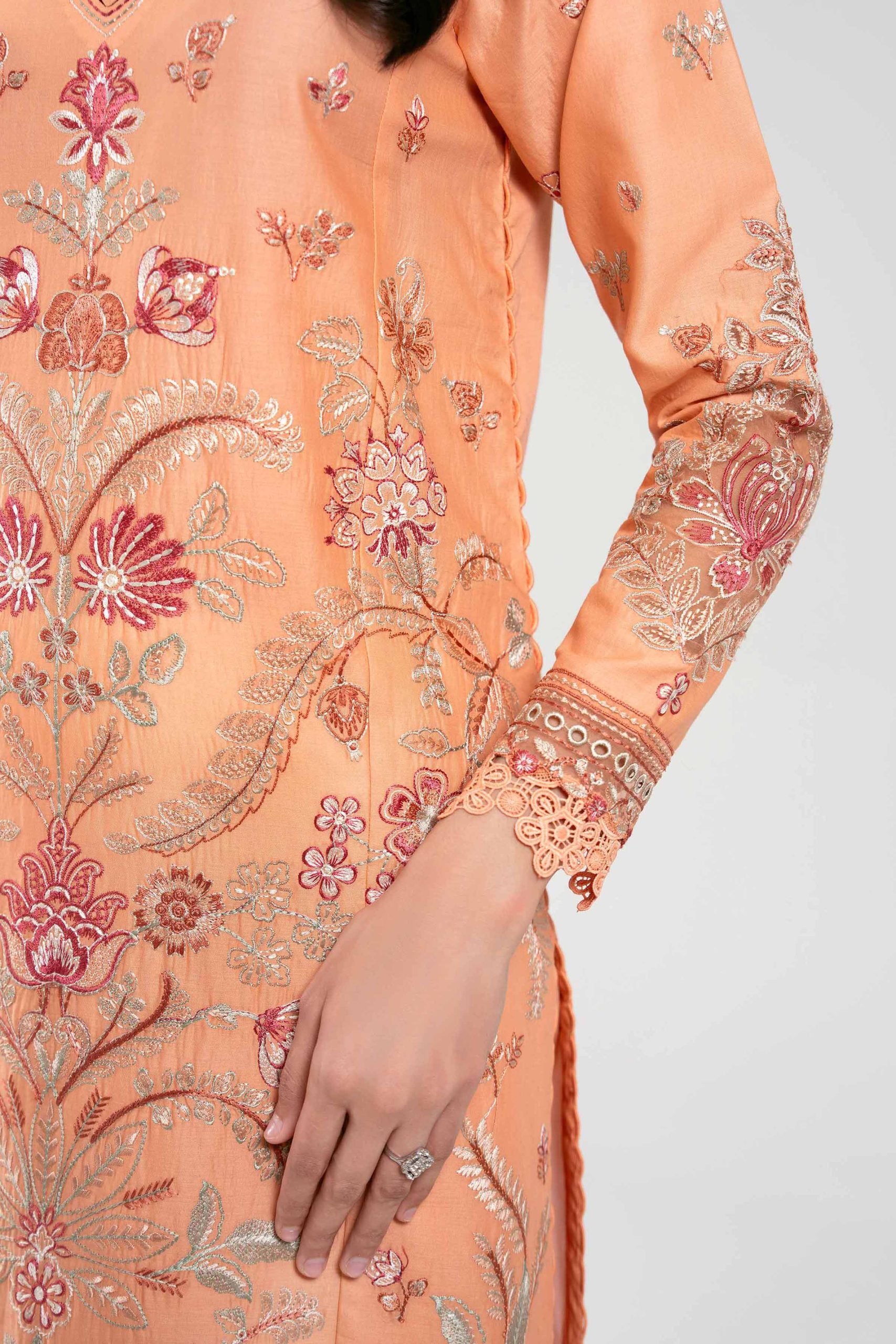 3 Piece - Digital Printed Embroidered Suit - 42601318 - Image 4
