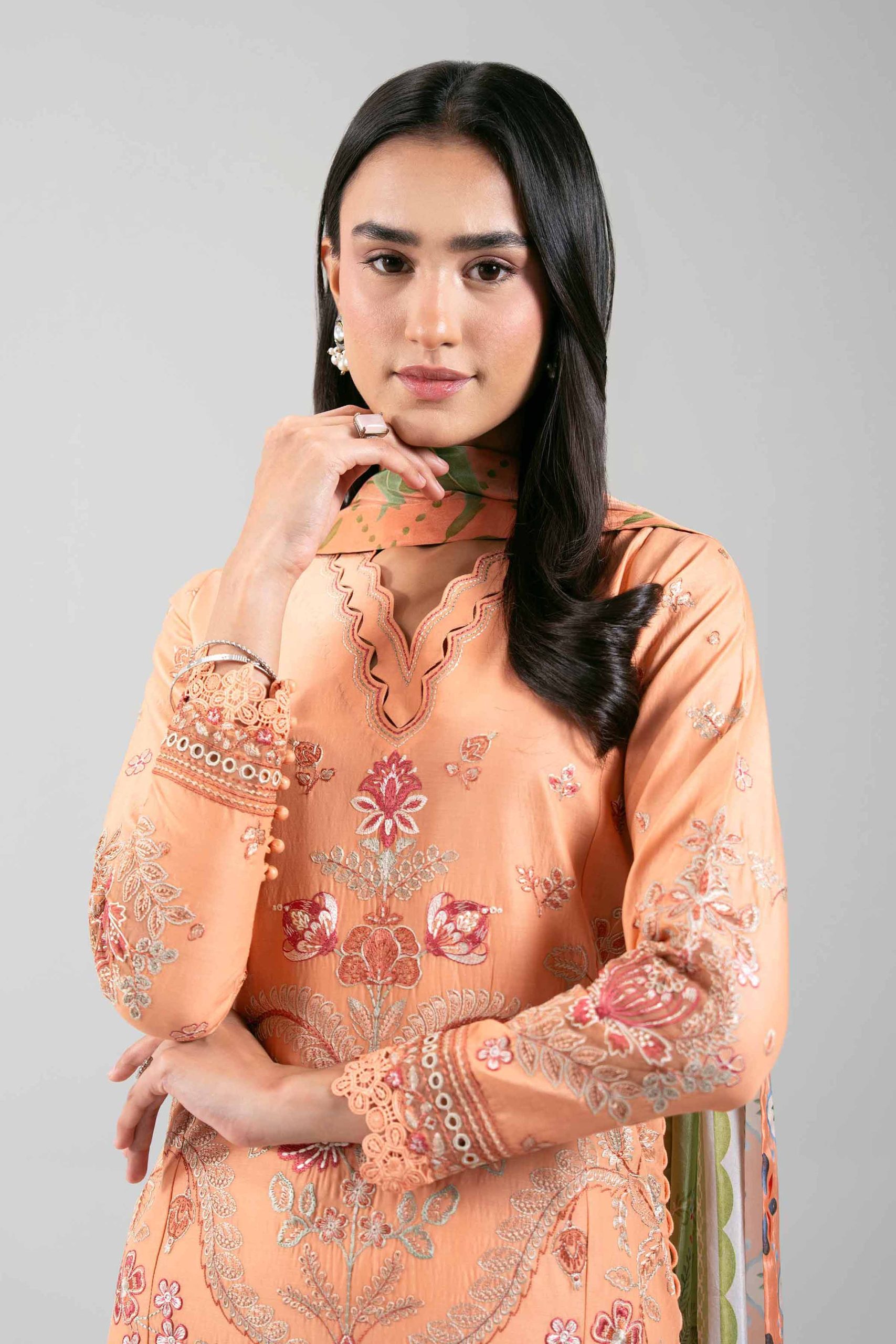 3 Piece - Digital Printed Embroidered Suit - 42601318 - Image 2