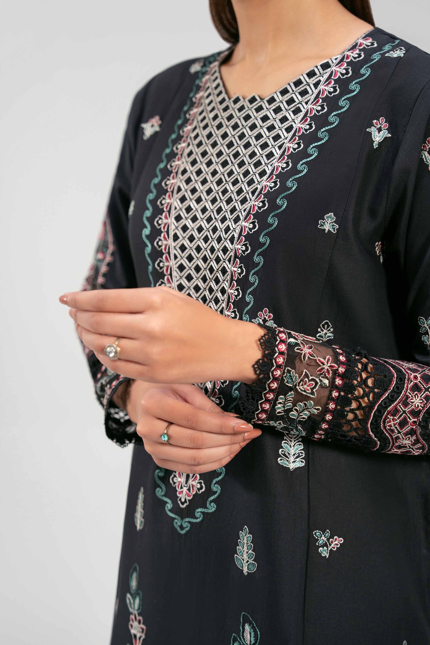 3 Piece - Digital Printed Embroidered Suit - 42601319 - Image 4