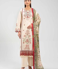 3 Piece - Digital Printed Embroidered Suit - 42601322