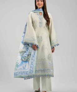 3 Piece - Digital Printed Embroidered Suit - 42601323