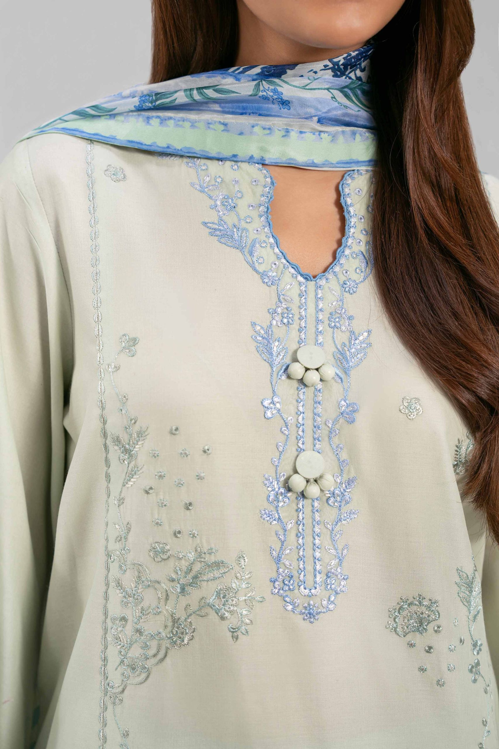 3 Piece - Digital Printed Embroidered Suit - 42601323 - Image 5
