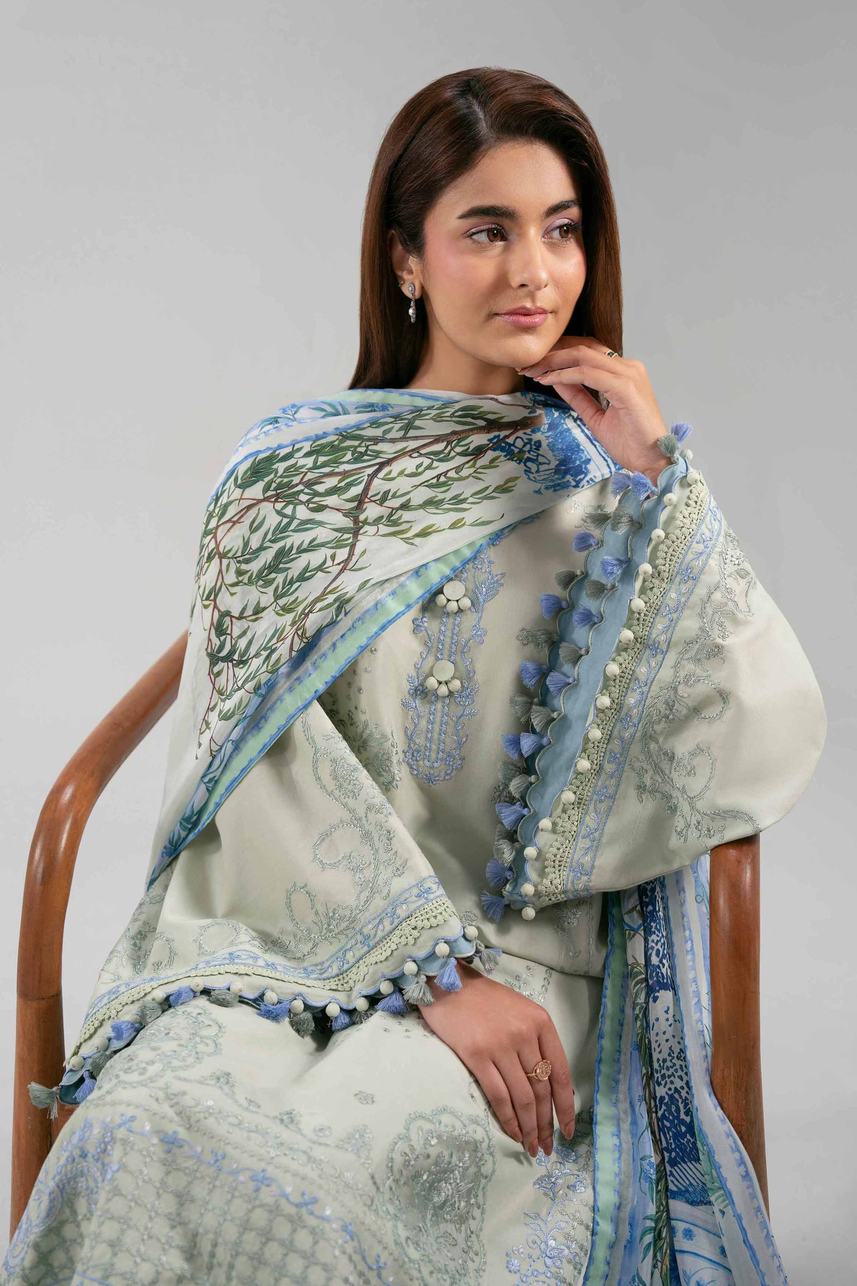 3 Piece - Digital Printed Embroidered Suit - 42601323 - Image 2