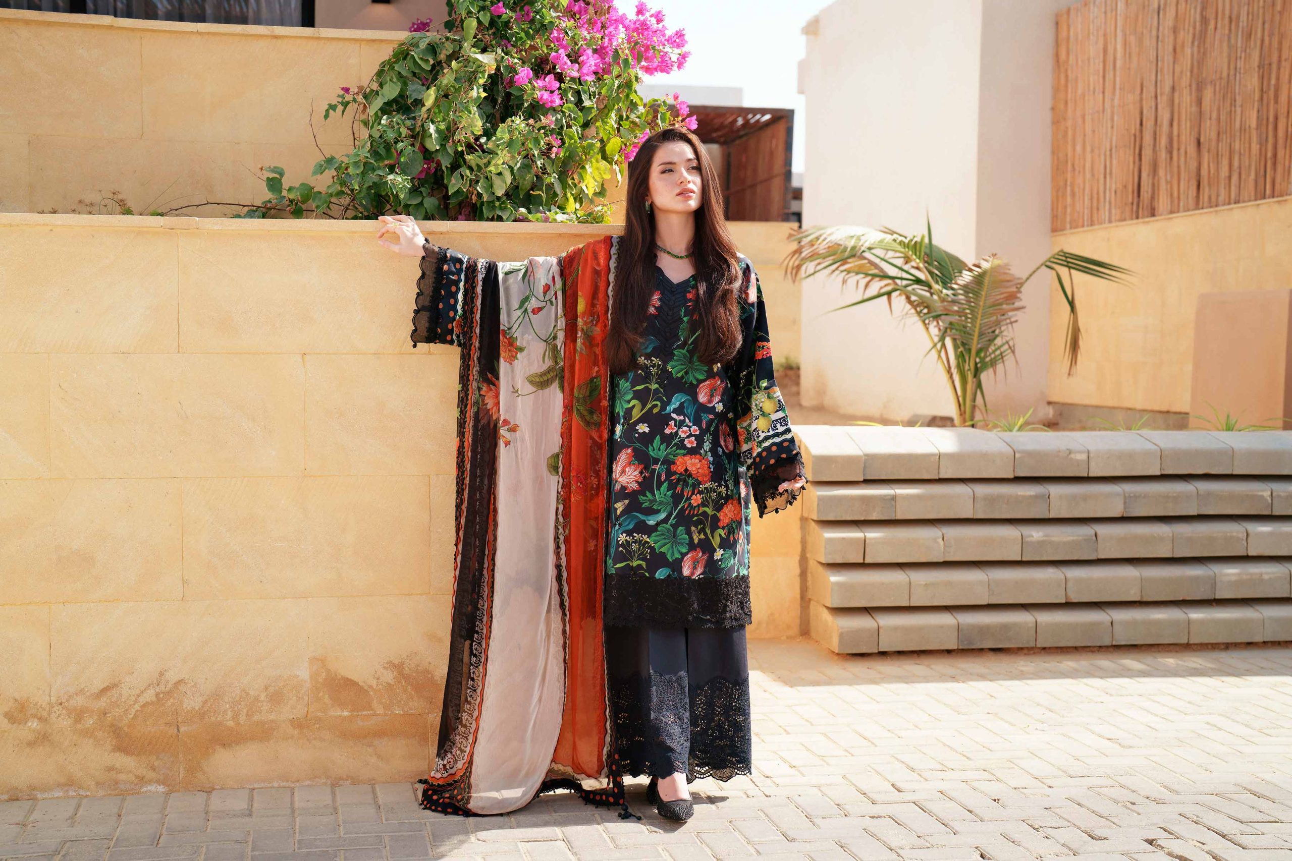 3 Piece - Digital Printed Embroidered Suit - 42601324 - Image 5