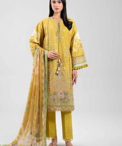 3 Piece - Digital Printed Embroidered Suit - 42601325