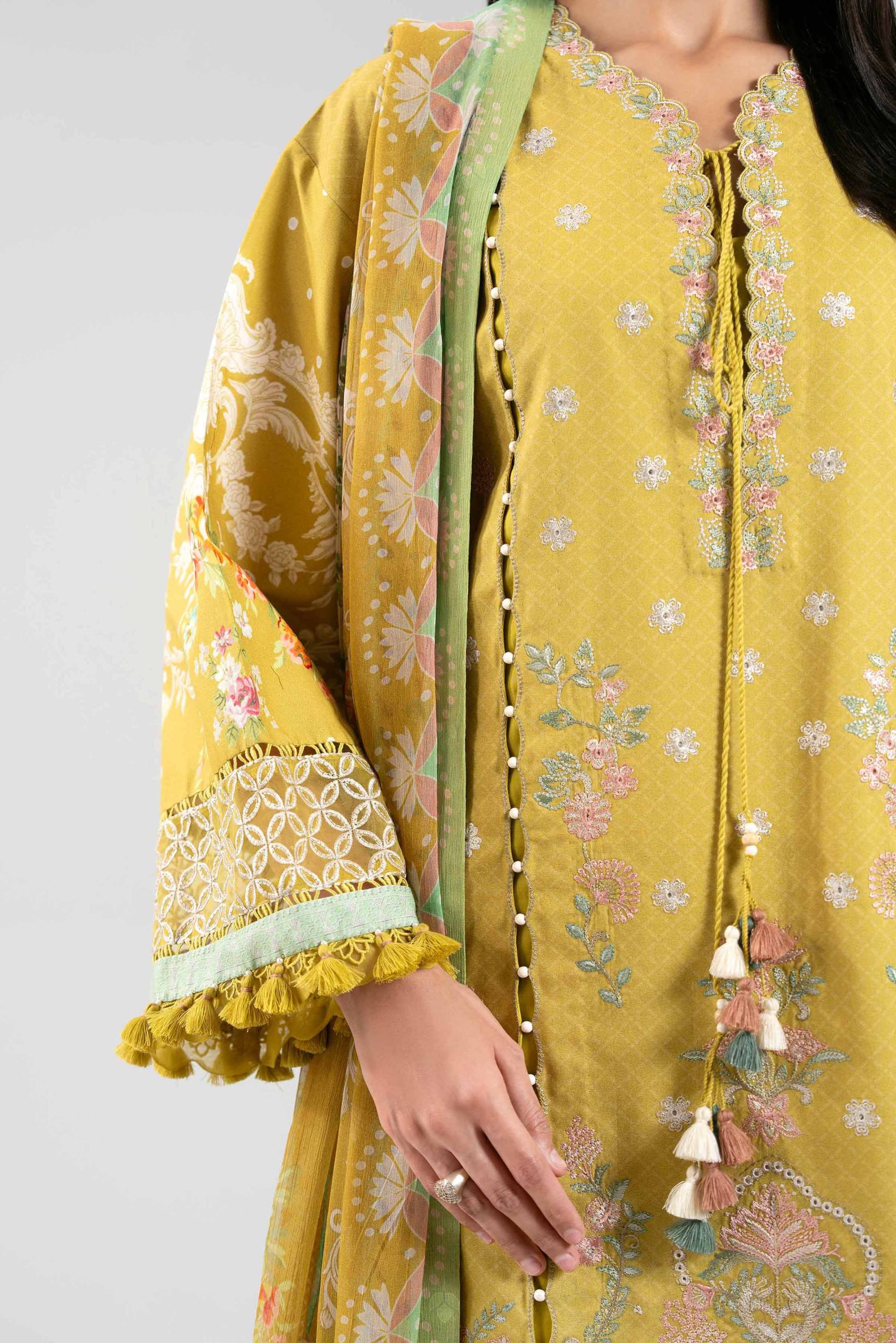 3 Piece - Digital Printed Embroidered Suit - 42601325 - Image 4