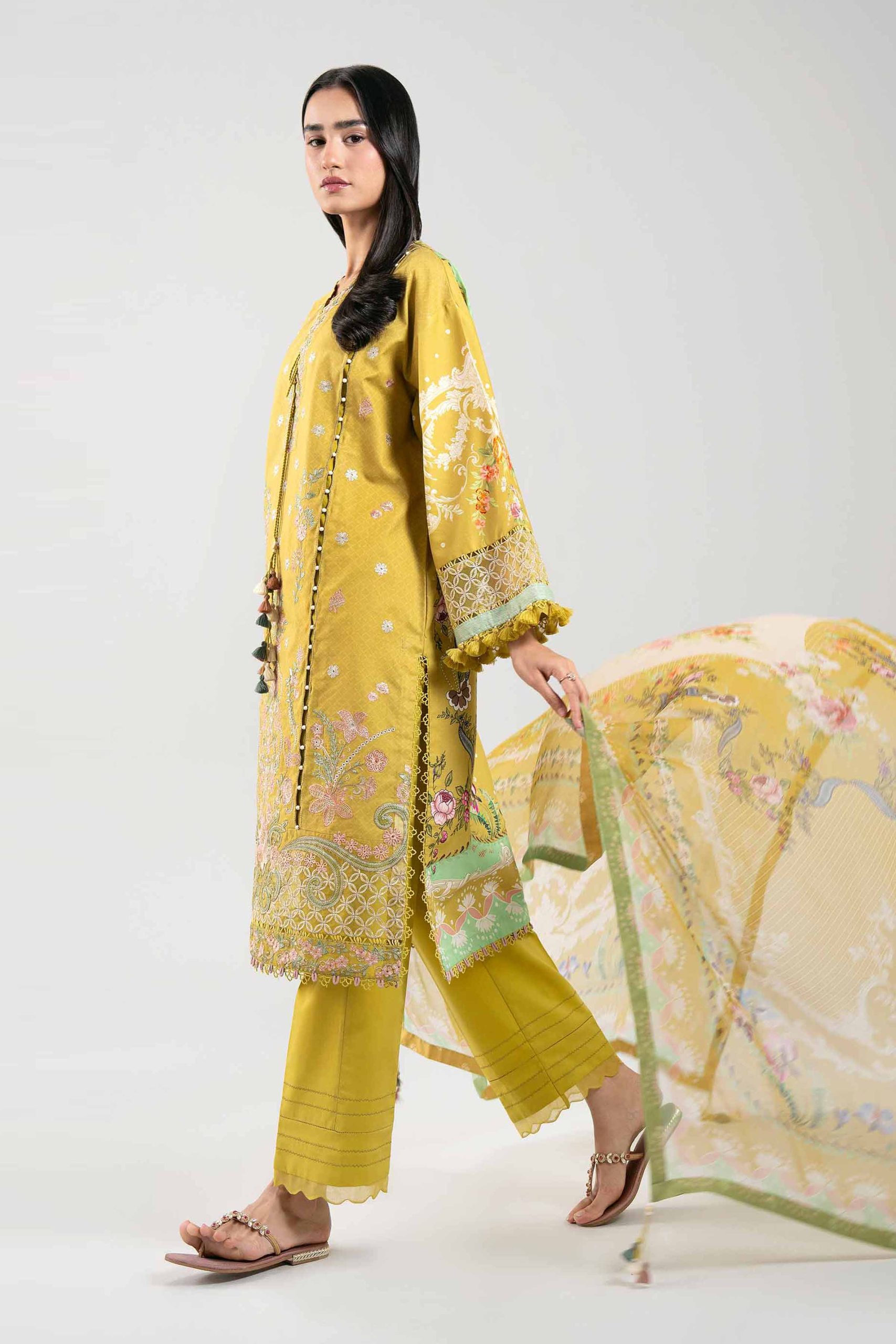 3 Piece - Digital Printed Embroidered Suit - 42601325 - Image 5